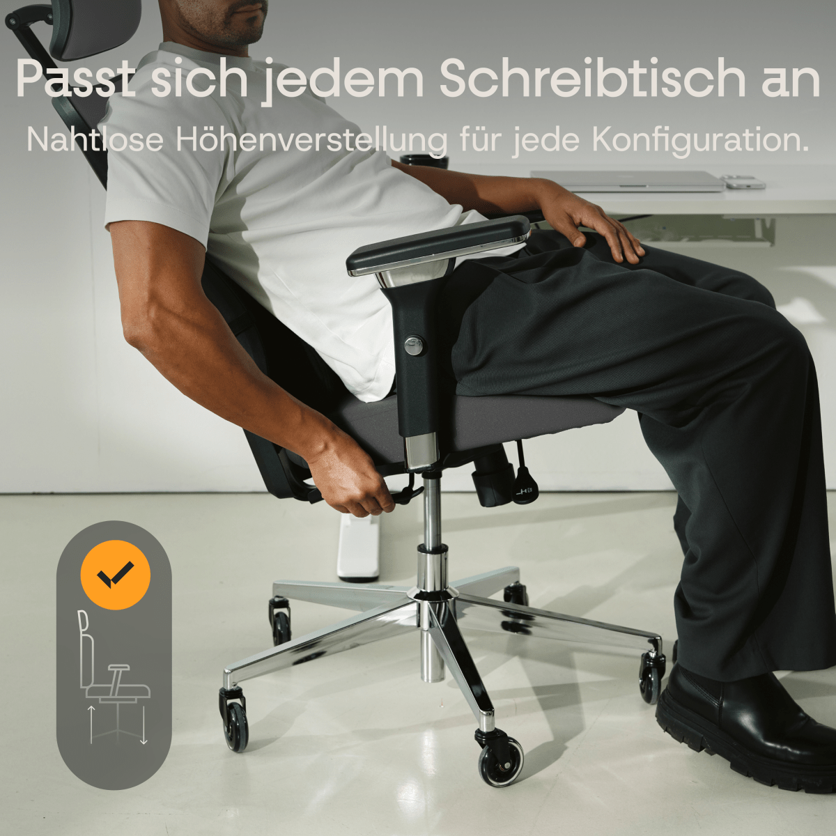 CLOUVOU CleverSeat - Ergonomischer Testsieger Bürostuhl - Clouvou Grau