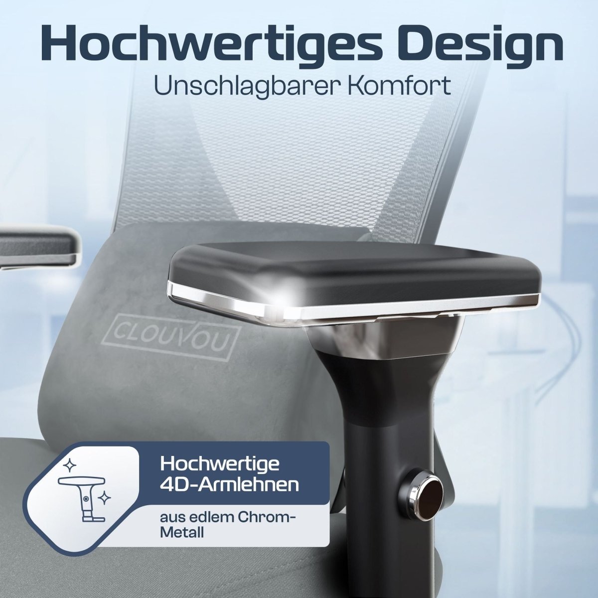 CLOUVOU CleverSeat - Ergonomischer Testsieger Bürostuhl - Clouvou Creme