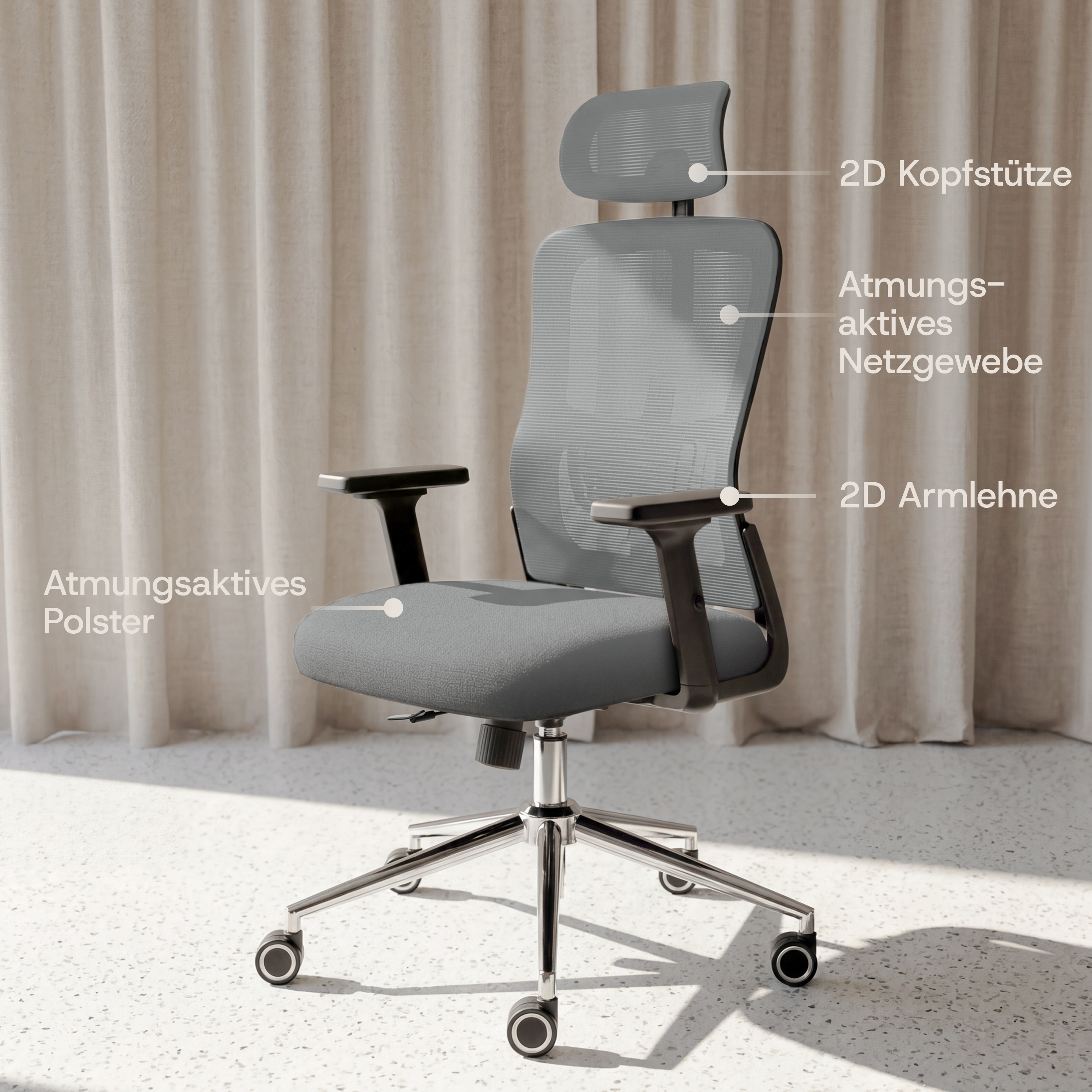 CLOUVOU BrightSeat – Ergonomischer Bürostuhl: Preis-Leistungssieger