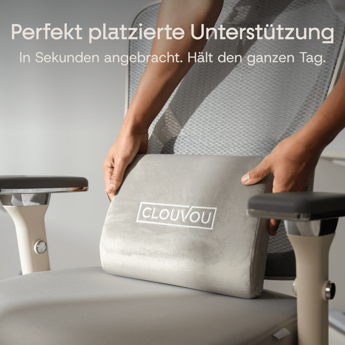 CLOUVOU CleverSeat - Ergonomischer Testsieger Bürostuhl - Clouvou Grau