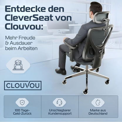 CLOUVOU CleverSeat - Ergonomischer Testsieger Bürostuhl - Clouvou Creme