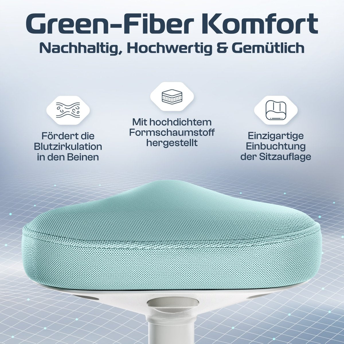 CLOUVOU Nexus - ergonomischer Hocker „Eine stilvolle neue Art des Sitzens“ - Clouvou #farbe_green