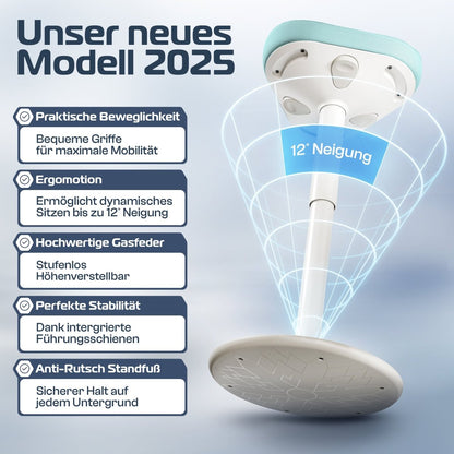 CLOUVOU Nexus - ergonomischer Hocker „Eine stilvolle neue Art des Sitzens“ - Clouvou #farbe_green