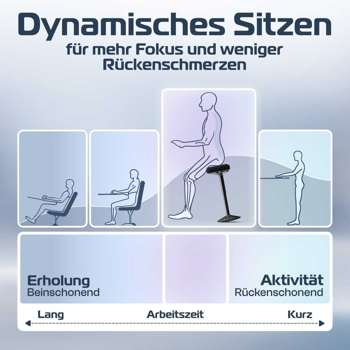 CLOUVOU Nexus - ergonomischer Hocker „Eine stilvolle neue Art des Sitzens“ - Clouvou #farbe_schwarz